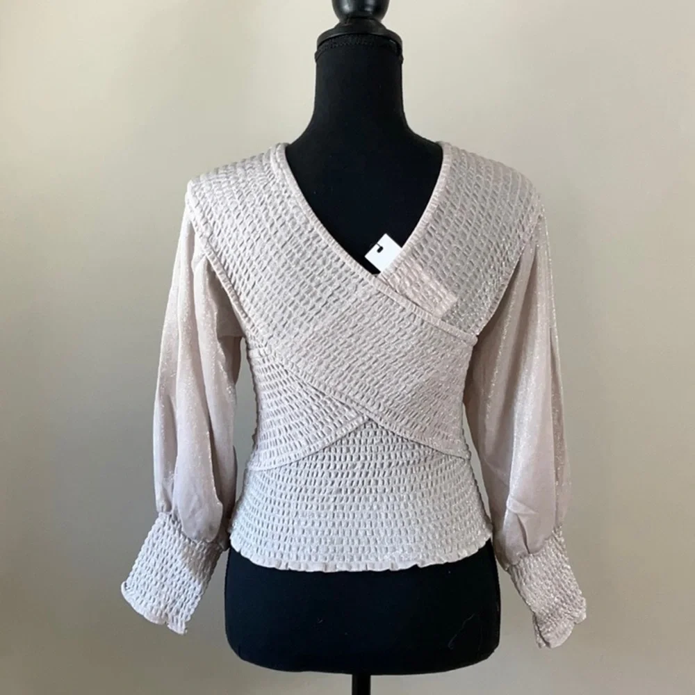 BB Dakota by Steve Madden Crossfire Smocked Off the Shoulder Top pink